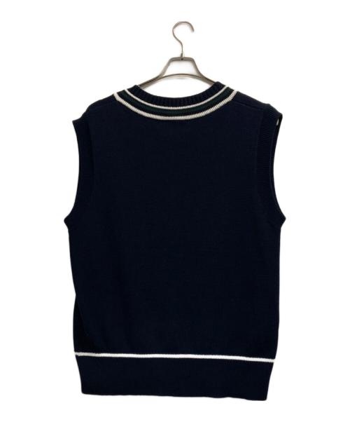 LACOSTE（ラコステ）LACOSTE (ラコステ) コットンポリニットチルデンベスト ネイビー サイズ:40の古着・服飾アイテム