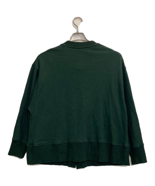 LACOSTE（ラコステ）LACOSTE (ラコステ) ドルマンスリーブクルーネックスウェットカーディガン グリーン サイズ:40の古着・服飾アイテム