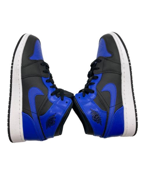 NIKE（ナイキ）NIKE (ナイキ) AIR JORDAN 1 MID ブルー×ブラック サイズ:US4Yの古着・服飾アイテム