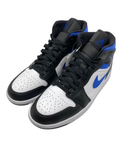 NIKE（ナイキ）NIKE (ナイキ) AIR JORDAN 1 MID ブラック×ブルー サイズ:27㎝の古着・服飾アイテム