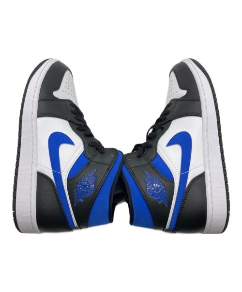 NIKE（ナイキ）NIKE (ナイキ) AIR JORDAN 1 MID ブラック×ブルー サイズ:27㎝の古着・服飾アイテム