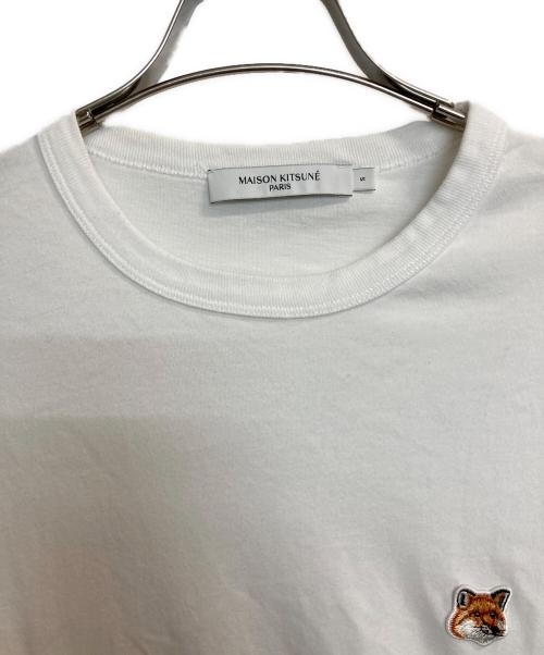 maison kitsune（メゾンキツネ）MAISON KITSUNE (メゾンキツネ) FOX HEAD PATCH REGULAR LONG-SLEEVED TEE-SHIRT/フォックスヘッドロゴ ロンT ホワイト サイズ:Sの古着・服飾アイテム