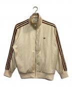 adidasアディダス）の古着「モノグラム サテン ファイヤーバード トラックジャケット」｜ベージュ