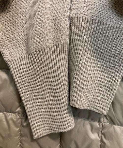 TAION（タイオン）TAION (タイオン) ニット切替ダウンジャケット ベージュ サイズ:Sの古着・服飾アイテム