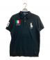 POLO RALPH LAUREN（ポロ・ラルフローレン）の古着「ビッグワッペンポロシャツ」｜ブラック