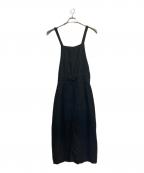 ARMENアーメン）の古着「リネンエプロンワンピース」｜ブラック