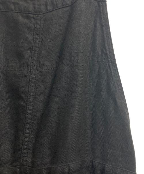 ARMEN（アーメン）ARMEN (アーメン) リネンエプロンワンピース ブラック サイズ:1の古着・服飾アイテム