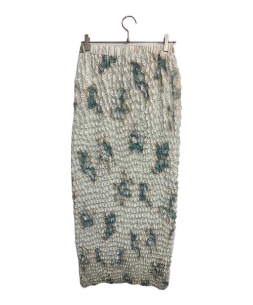 Ameri（アメリ）AMERI (アメリ) NEON FLOWER I LINE SKIRT グリーン×アイボリー サイズ:Ｍの古着・服飾アイテム