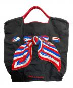 BALL & CHAINボールアンドチェーン）の古着「スカーフ柄トートバッグ」｜ブラック