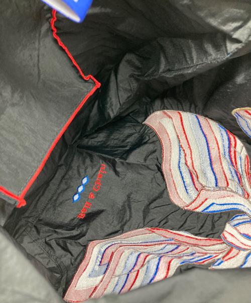 BALL & CHAIN（ボールアンドチェーン）BALL & CHAIN (ボールアンドチェーン) スカーフ柄トートバッグ ブラックの古着・服飾アイテム