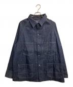 BLUE BLUEブルーブルー）の古着「セルビッチライトデニム ラグランスリーブカバーオール」｜インディゴ