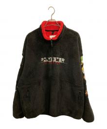 doublet（ダブレット）の古着「POLYESTER FLEECE HALF ZIP PULLOVER / 袖刺繍フリースハーフジッププルオーバー」｜ブラック