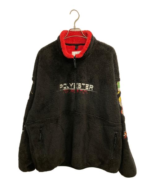 doublet（ダブレット）doublet (ダブレット) POLYESTER FLEECE HALF ZIP PULLOVER / 袖刺繍フリースハーフジッププルオーバー ブラック サイズ:Ⅼの古着・服飾アイテム