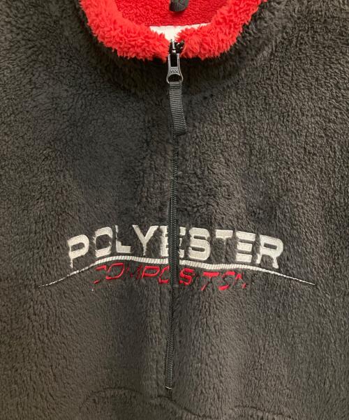 doublet（ダブレット）doublet (ダブレット) POLYESTER FLEECE HALF ZIP PULLOVER / 袖刺繍フリースハーフジッププルオーバー ブラック サイズ:Ⅼの古着・服飾アイテム