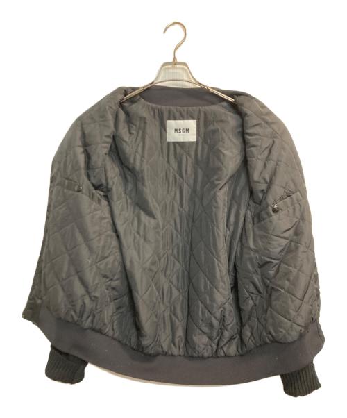MSGM（エムエスジーエム）MSGM (エムエスジーエム) ニット切替ボンバージャケット ブラック サイズ:48の古着・服飾アイテム