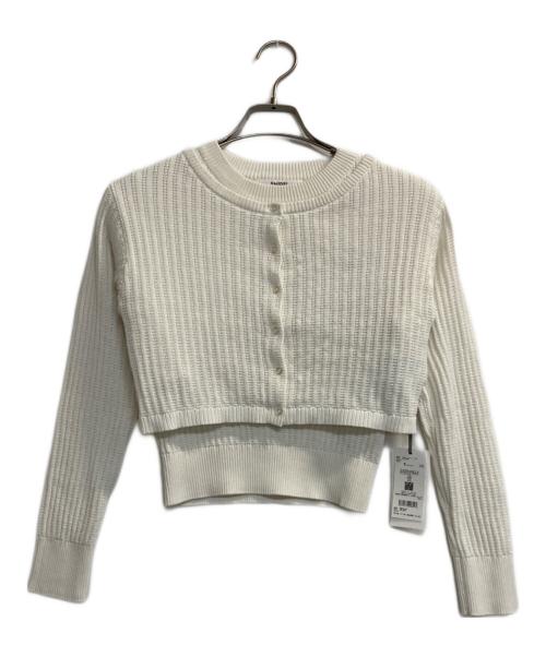 Snidel（スナイデル）Snidel (スナイデル) Sustainaパターンリブニットアンサンブル ホワイト サイズ:ＦＲＥＥの古着・服飾アイテム