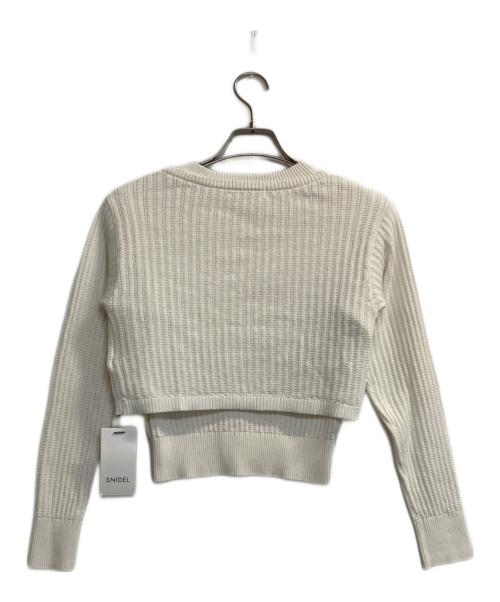Snidel（スナイデル）Snidel (スナイデル) Sustainaパターンリブニットアンサンブル ホワイト サイズ:ＦＲＥＥの古着・服飾アイテム