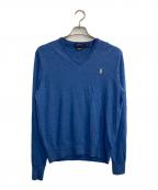 POLO RALPH LAURENポロ・ラルフローレン）の古着「Vネックニット」｜ブルー