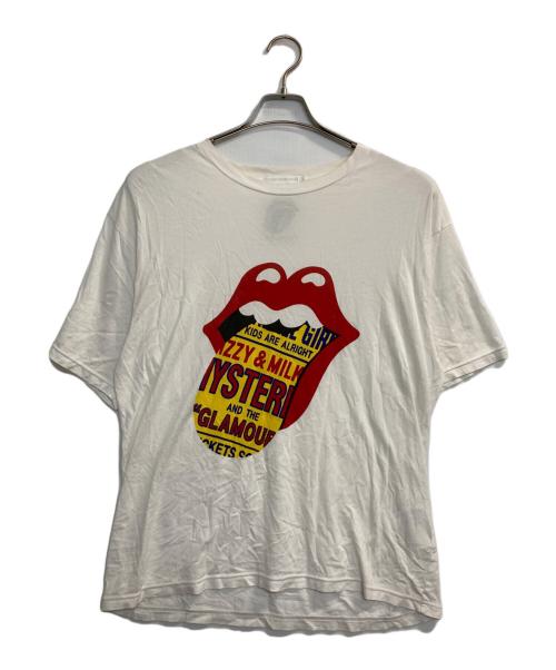 Thee Hysteric XXX（ジィ ヒステリックトリプルエックス）Thee Hysteric XXX (ジィ ヒステリックトリプルエックス) THE ROLLING STONES/RSxDIZZY&MILKY Tシャツ ホワイト サイズ:Ｌの古着・服飾アイテム