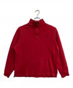 POLO RALPH LAURENポロ・ラルフローレン）の古着「ハーフジップスウェット」｜レッド
