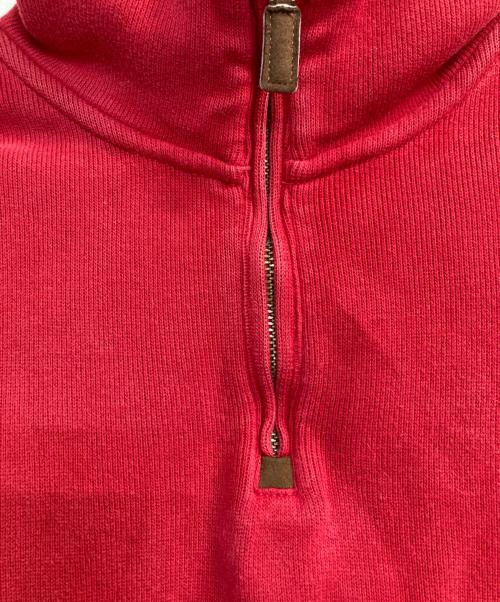 POLO RALPH LAUREN（ポロ・ラルフローレン）POLO RALPH LAUREN (ポロ・ラルフローレン) ハーフジップスウェット レッド サイズ:Ｍの古着・服飾アイテム
