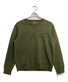 POLO RALPH LAUREN（ポロ・ラルフローレン）の古着「エンボスロゴスウェット」｜カーキ