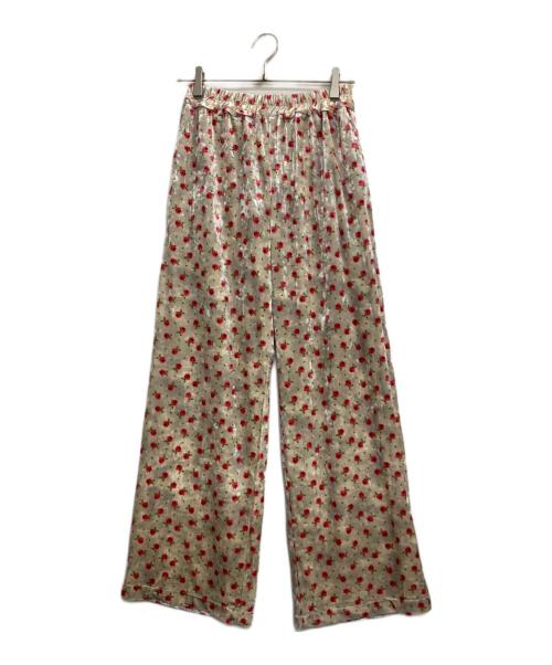 MAISON SPECIAL（メゾンスペシャル）MAISON SPECIAL (メゾンスペシャル) Flower Velor Easy Pants アイボリー サイズ:38の古着・服飾アイテム