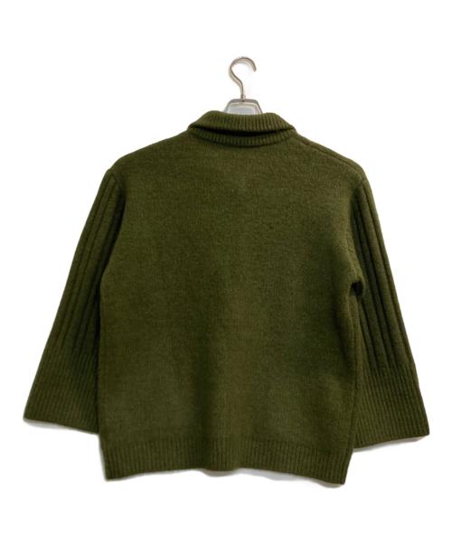 Snidel（スナイデル）Snidel (スナイデル) ステンカラーニットジャケットカーデ グリーン サイズ:ＦＲＥＥの古着・服飾アイテム