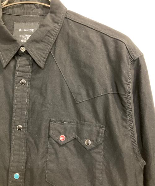 HOLLYWOOD RANCH MARKET（ハリウッドランチマーケッド）HOLLYWOOD RANCH MARKET (ハリウッドランチマーケッド) WILDSIDE (ワイルドサイド) Western Shitrs Jacket ブラック サイズ:Ｌの古着・服飾アイテム