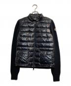 MONCLERモンクレール）の古着「MAGLIONE TRICOT CARDIGAN/ニット切替ダウンジャケット」｜ブラック