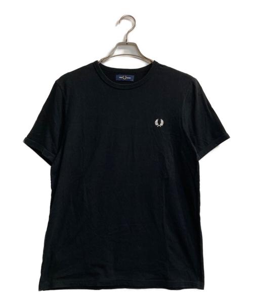 FRED PERRY（フレッドペリー）FRED PERRY (フレッドペリー) ワンポイントロゴカットソー ブラック サイズ:Ｌの古着・服飾アイテム