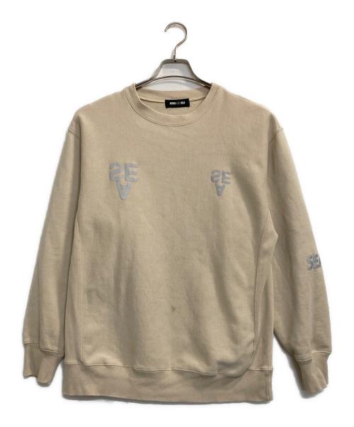 WIND AND SEA（ウィンダンシー）WIND AND SEA (ウィンダンシー) クルーネックスウェット ベージュ サイズ:Ｌの古着・服飾アイテム