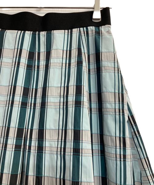 LE PHIL（ル フィル）LE PHIL (ル フィル) メモリータフタチェックスカート ブルー×グリーン サイズ:1の古着・服飾アイテム