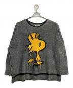 ZARA×PEANUTSザラ×ピーナッツ）の古着「ウッドストックニットセーター」｜グレー
