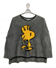 ZARA×PEANUTS（ザラ×ピーナッツ）の古着「ウッドストックニットセーター」｜グレー