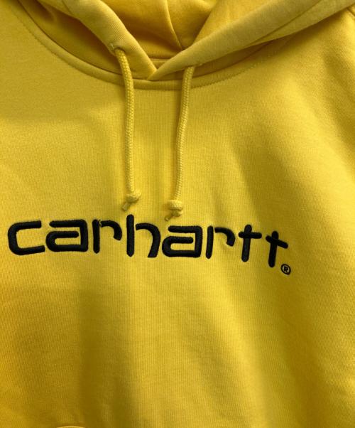 CarHartt（カーハート）CarHartt (カーハート) ロゴ刺繍パーカー イエロー サイズ:Ｍの古着・服飾アイテム