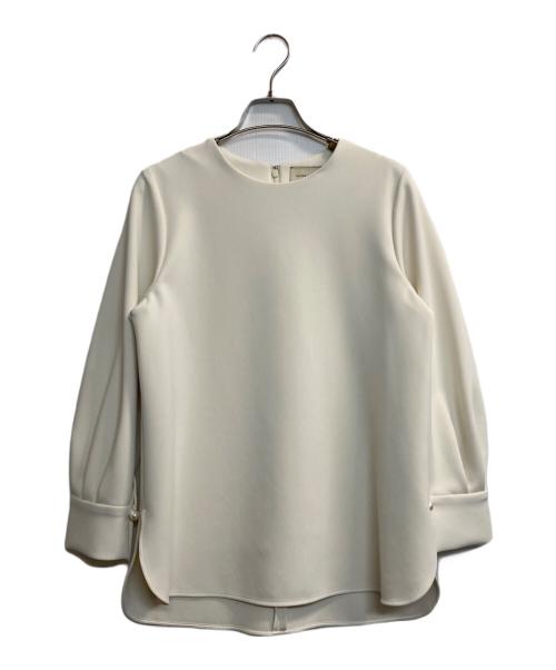 UNITED ARROWS TOKYO（ユナイテッドアローズトウキョウ）UNITED ARROWS TOKYO (ユナイテッドアローズトウキョウ) SPONGY パールモチーフ ブラウス アイボリー サイズ:36の古着・服飾アイテム