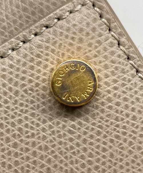 GIORGIO ARMANI（ジョルジョアルマーニ）GIORGIO ARMANI (ジョルジョアルマーニ) レザートートハンドバッグ ベージュの古着・服飾アイテム