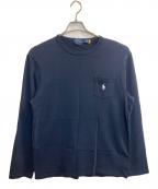 POLO RALPH LAURENポロ・ラルフローレン）の古着「ワンポイントカットソー」｜ネイビー