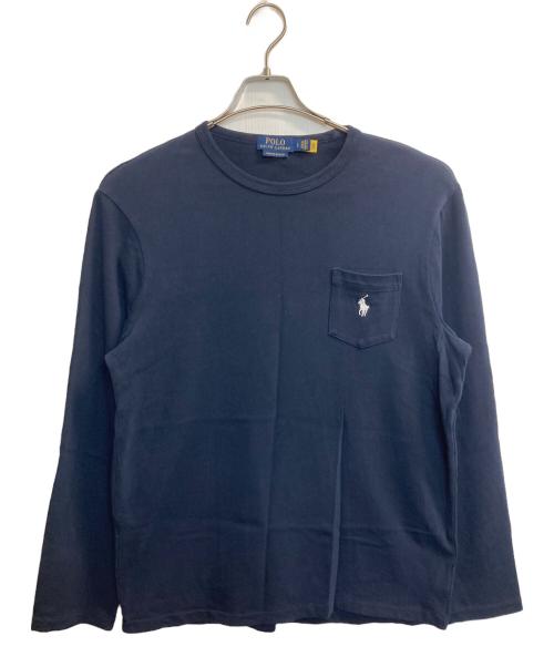 POLO RALPH LAUREN（ポロ・ラルフローレン）POLO RALPH LAUREN (ポロ・ラルフローレン) ワンポイントカットソー ネイビー サイズ:Lの古着・服飾アイテム