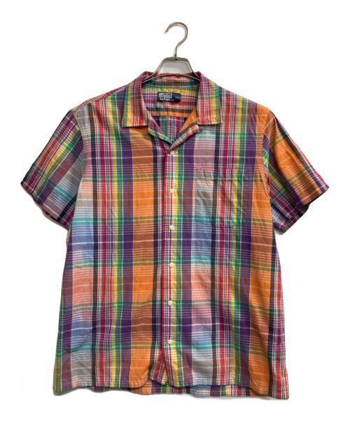 POLO RALPH LAUREN（ポロ・ラルフローレン）POLO RALPH LAUREN (ポロ・ラルフローレン) マドラスチェックオープンカラーシャツ オレンジ サイズ:Lの古着・服飾アイテム
