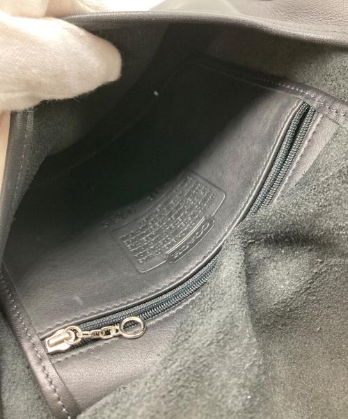 COACH（コーチ）COACH (コーチ) レザーショルダーバッグ ブラックの古着・服飾アイテム