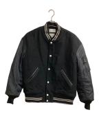 MARKAWAREマーカウェア）の古着「VARSITY JACKET ORGANIC WOOL MELTON」｜ブラック