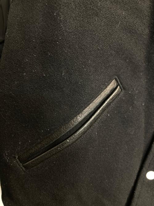 MARKAWARE（マーカウェア）MARKAWARE (マーカウェア) VARSITY JACKET ORGANIC WOOL MELTON ブラック サイズ:1の古着・服飾アイテム