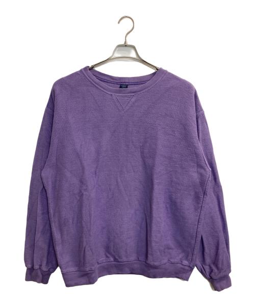 LAND'S END（ランズエンド）LAND'S END (ランズエンド) 90s 鹿の子スウェット ラベンダー サイズ:Ｌの古着・服飾アイテム