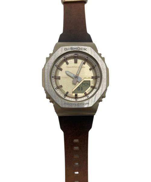 beautiful people（ビューティフルピープル）beautiful people (ビューティフルピープル) CASIO (カシオ) コラボレーションデジタルウォッチ ブラウン×ゴールドの古着・服飾アイテム