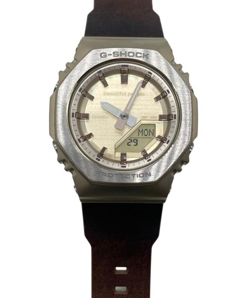 beautiful people（ビューティフルピープル）beautiful people (ビューティフルピープル) CASIO (カシオ) コラボレーションデジタルウォッチ ブラウン×ゴールドの古着・服飾アイテム