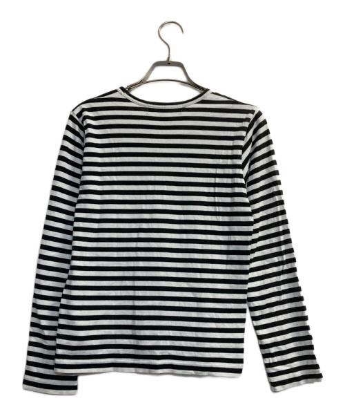 PLAY COMME des GARCONS（プレイコムデギャルソン）PLAY COMME des GARCONS (プレイコムデギャルソン) ボーダーカットソー ブラック×ホワイト サイズ:Ｍの古着・服飾アイテム
