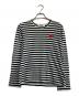 PLAY COMME des GARCONS（プレイコムデギャルソン）の古着「ボーダーカットソー」｜ブラック×ホワイト