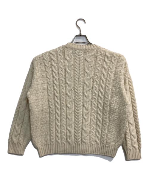 oldderby Knitwear（オールドダービーニットウェア）Oldderby Knitwear (オールドダービーニットウェア) ケーブルニット ホワイト サイズ:Ｍの古着・服飾アイテム